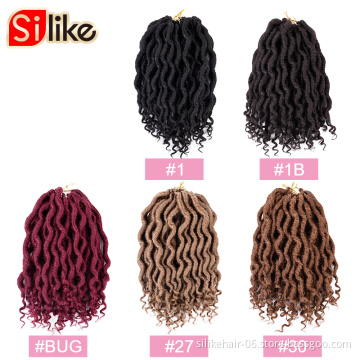 Faux Locs crochet hair with Curly Ends 12 roots/pack Synthetic Hair Crochet Braids Goddess Fauxs Locs Crochet Braiding Hair